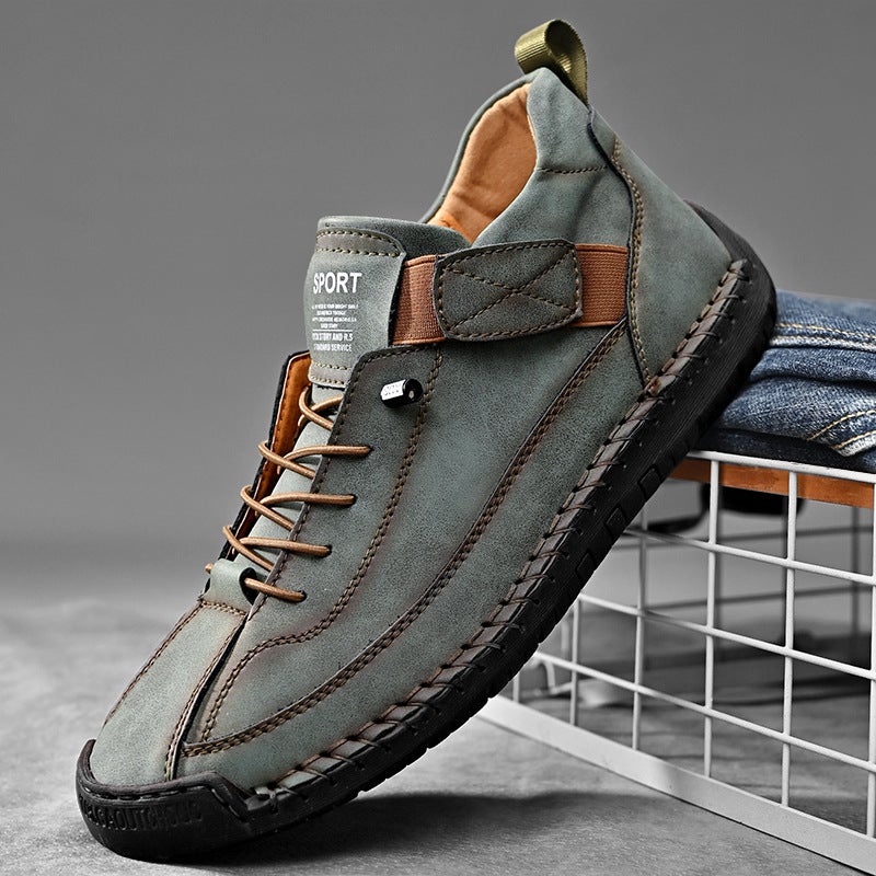 Men's Mid-Top Martin Boots – Casual Outdoor Workwear Shoes - Image 3