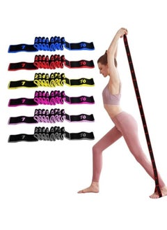 SportQ SportQ Ultimate Pro Premium Yoga Belt Natural Strap 8 Stretch Loops, Elastic Bands with Loops, Elastic Leg Extension Belt for Yoga, Flexibility for Therapy, Pilates, Yoga, Dance  - Image 2