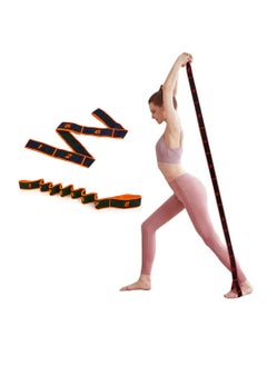 SportQ SportQ Ultimate Pro Premium Yoga Belt Natural Strap 8 Stretch Loops, Elastic Bands with Loops, Elastic Leg Extension Belt for Yoga, Flexibility for Therapy, Pilates, Yoga, Dance  - Image 1