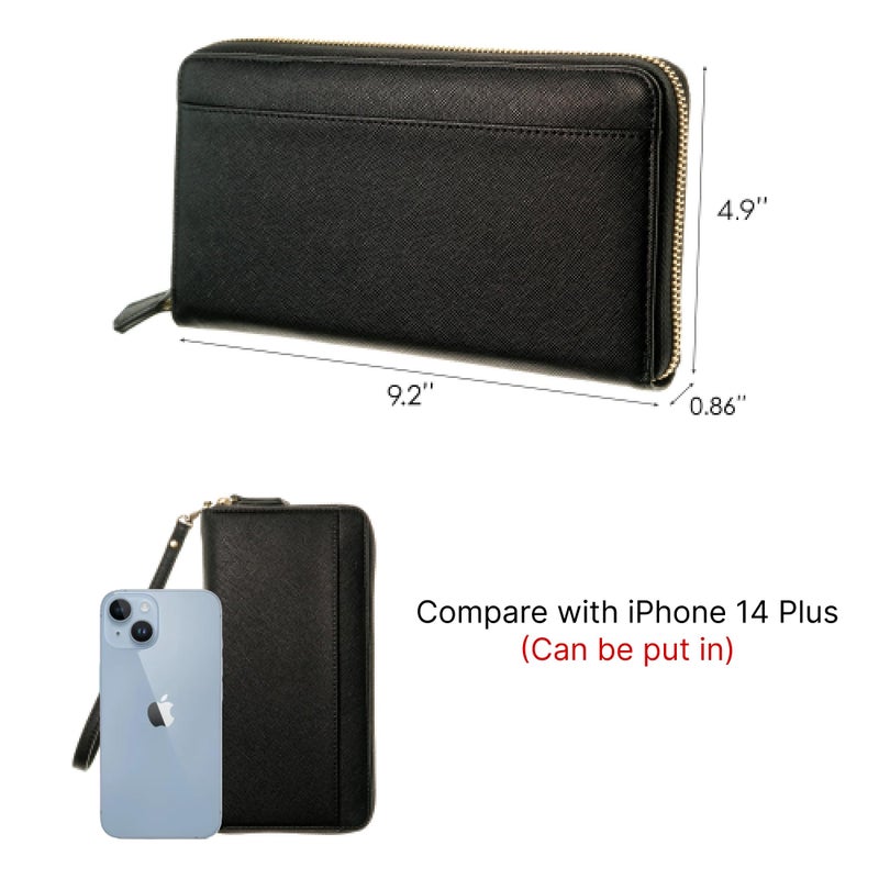 Apadi Travel Document Organizer - RFID Passport Wallet Case Family Holder Id Wristlet - Image 5