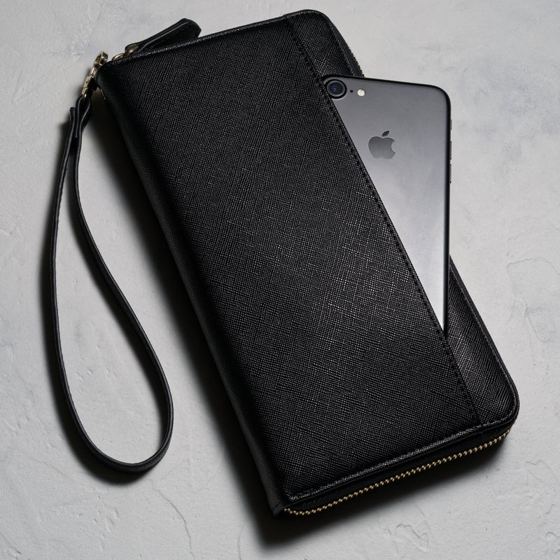 Apadi Travel Document Organizer - RFID Passport Wallet Case Family Holder Id Wristlet - Image 4