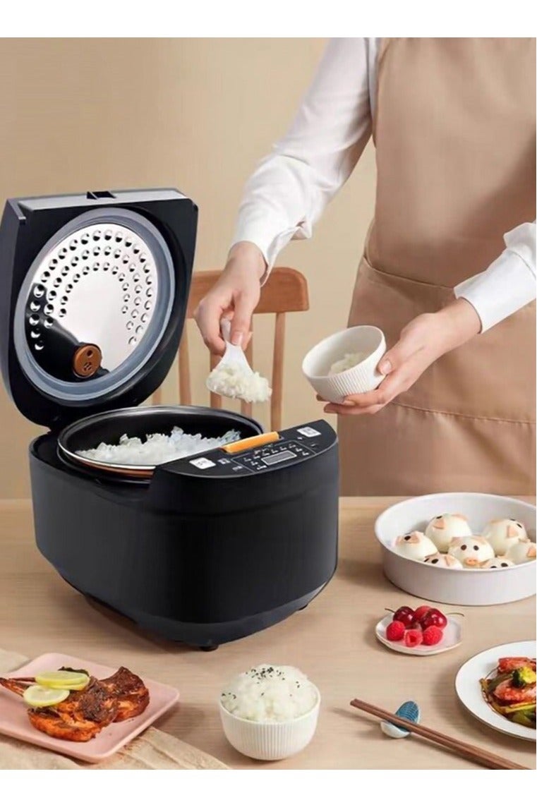 Hihonor جهاز طبخ الأرز سعة 5 لتر، آلة طهي الأرز المحمولة غير لاصقة وتحافظ على الدفء تلقائيًا، وعاء طهي الأرز الكهربائي للأرز الأبيض والأرز البني والحساء والعصيدة - Image 4