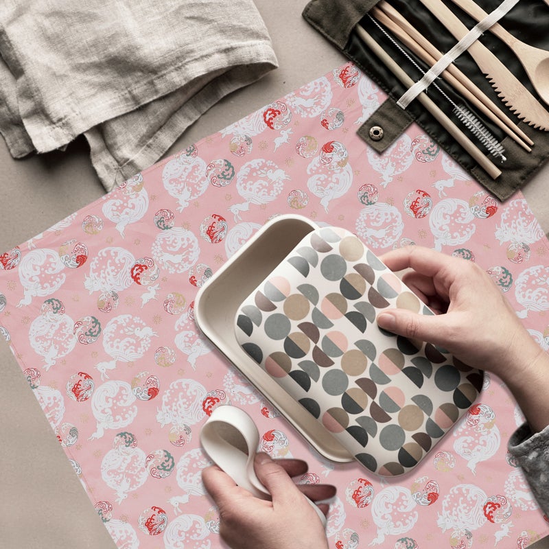 1 Sheet of Japanese Style Box Wrapping Cloth Cotton Packing Cloth For Bento Pattern - Image 4