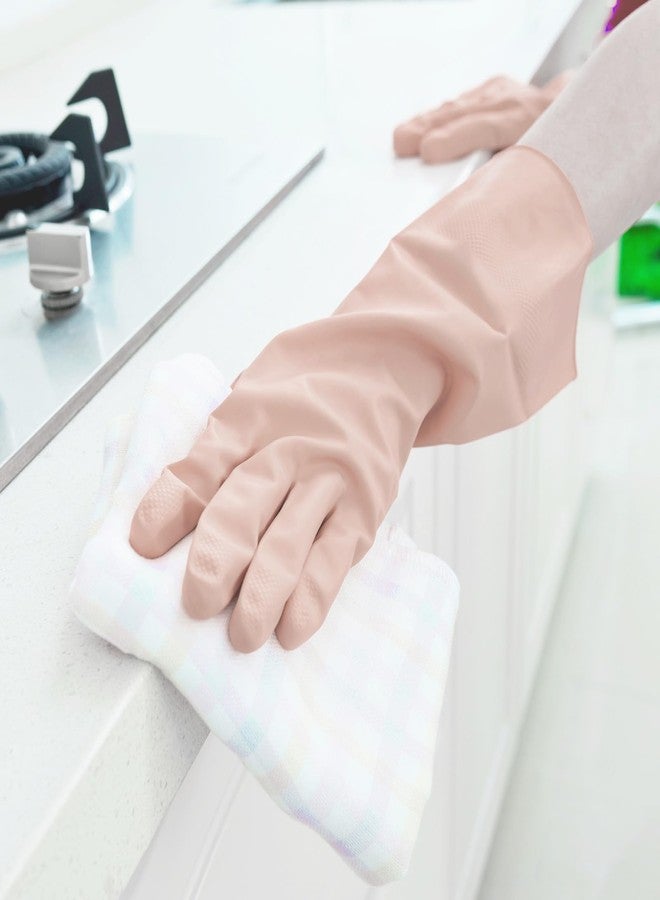 LoveBB 6 Pairs Rubber Cleaning Gloves, Reusable Dishwashing Gloves Non-Slip Kitchen Gloves for Washing Dishes & Household Cleaning- Pink Blue Purple (Medium) - Image 4