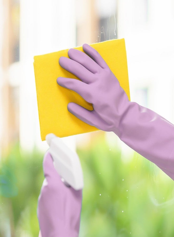 LoveBB 6 Pairs Rubber Cleaning Gloves, Reusable Dishwashing Gloves Non-Slip Kitchen Gloves for Washing Dishes & Household Cleaning- Pink Blue Purple (Medium) - Image 5