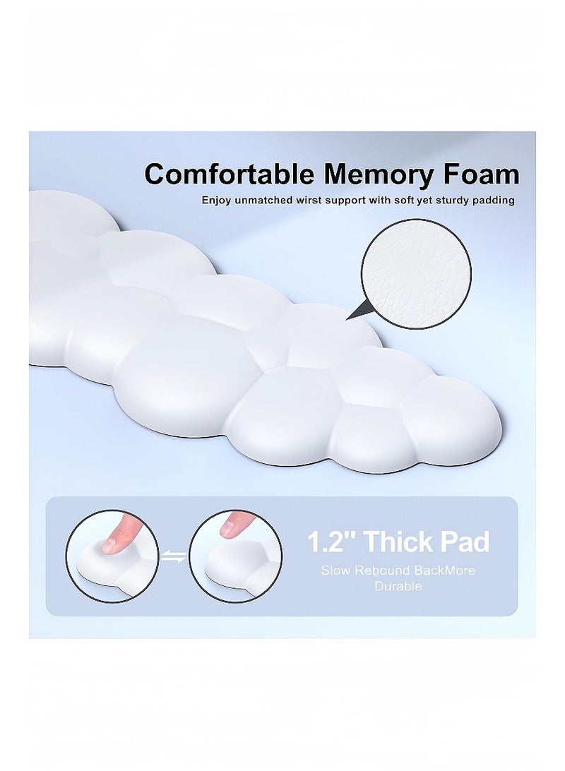 Kibee Ergonomic 3-in-1 Cloud Wrist Rest Set for Keyboard & Mouse, Soft Memory Foam, Non-Slip Base, Pain Relief Support for Students, Office & Gaming - Image 5