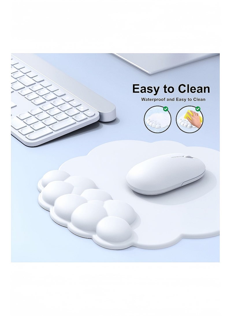 Kibee Ergonomic 3-in-1 Cloud Wrist Rest Set for Keyboard & Mouse, Soft Memory Foam, Non-Slip Base, Pain Relief Support for Students, Office & Gaming - Image 4