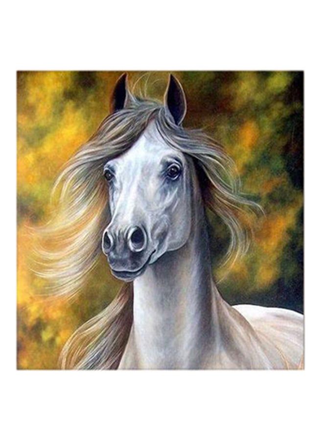 RYN White Horse Abstract MDF Wall Art Multicolour - Image 2