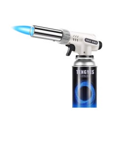 Kitchen Butane Blow Torch Lighter - Culinary Torch Chef Cooking Torches Professional Adjustable Flame with Reverse Use for Crème Brûlée, BBQ, Baking, Jewelry (Butane Not Included)