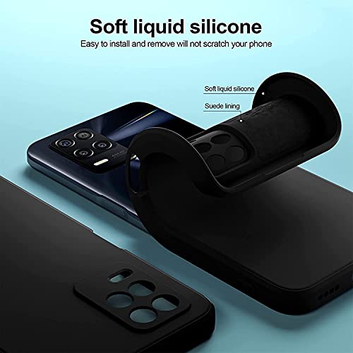Kapa Matte Lens Protective Back Cover for Realme 8 (5G) & Realme 9 (5G), Slim Silicone with Soft Lining Shockproof Flexible Full Body Bumper Case, Black - Image 4