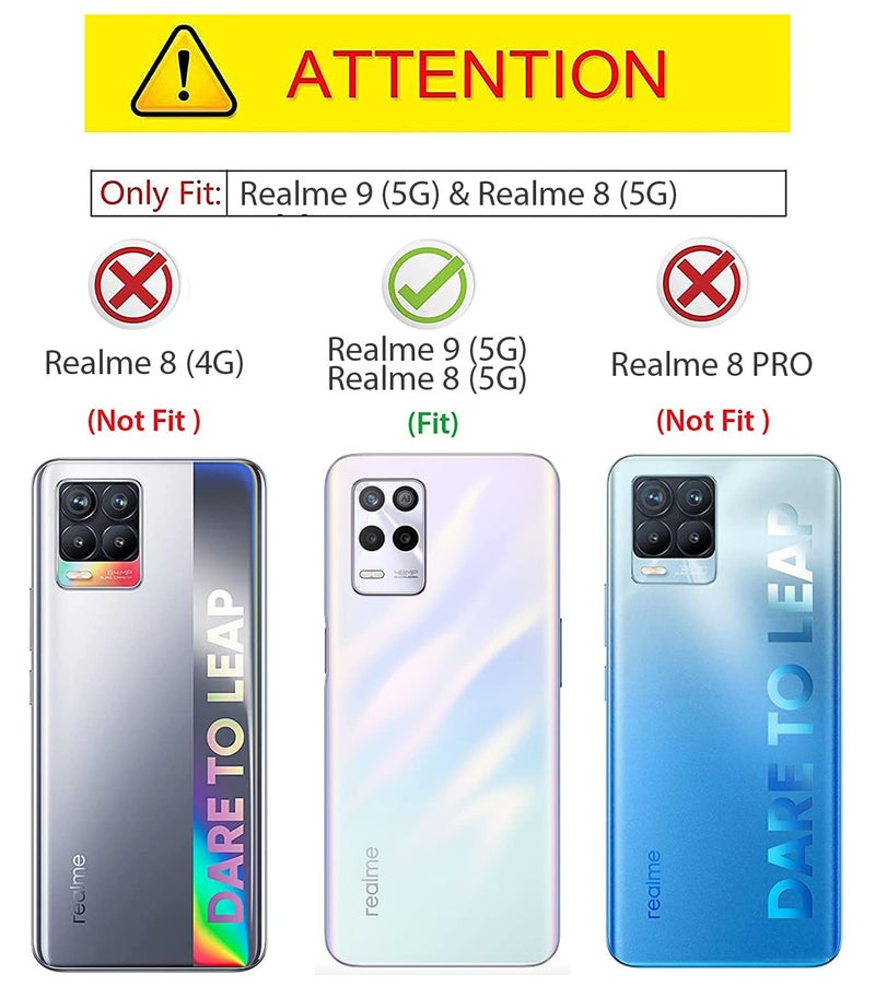 Kapa Matte Lens Protective Back Cover for Realme 8 (5G) & Realme 9 (5G), Slim Silicone with Soft Lining Shockproof Flexible Full Body Bumper Case, Black - Image 2