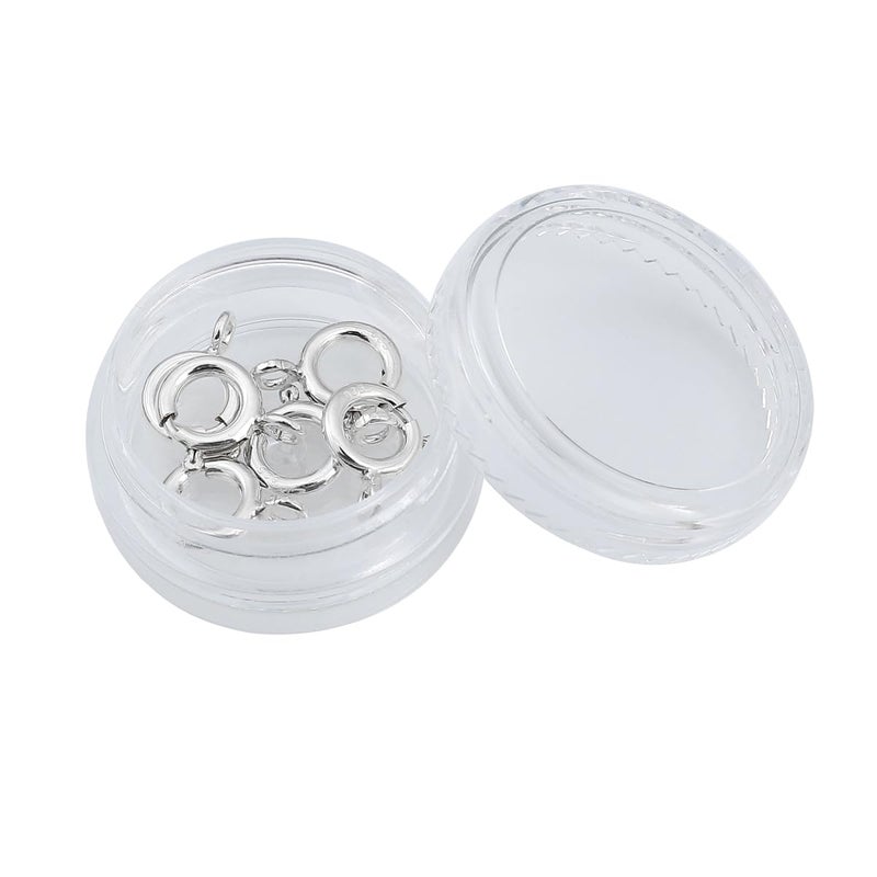 BEADIA 925 Sterling Silver Spring Clasps 8mm 6pcs for Jewelry Making Findings - Image 1