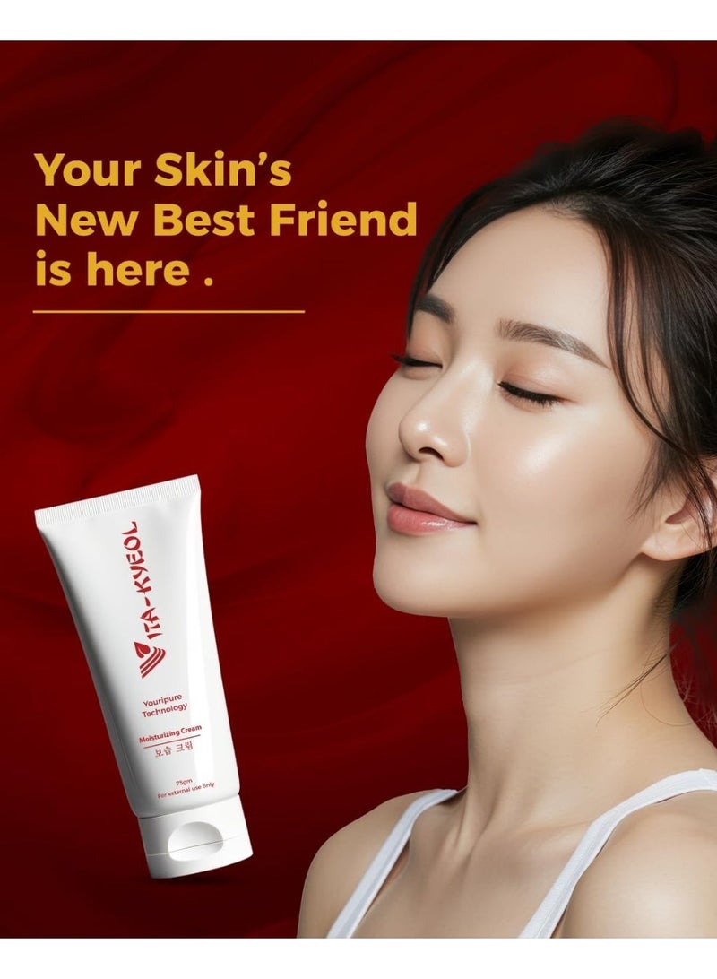 فيتالي كوزمتكس فيتا كيول كريم مرطب بتركيبة يوريبيور الكورية لترطيب عميق وتقوية حاجز البشرة وحماية يومية بقوام خفيف غير دهني مناسب لجميع أنواع البشرة 75 مل - Image 3