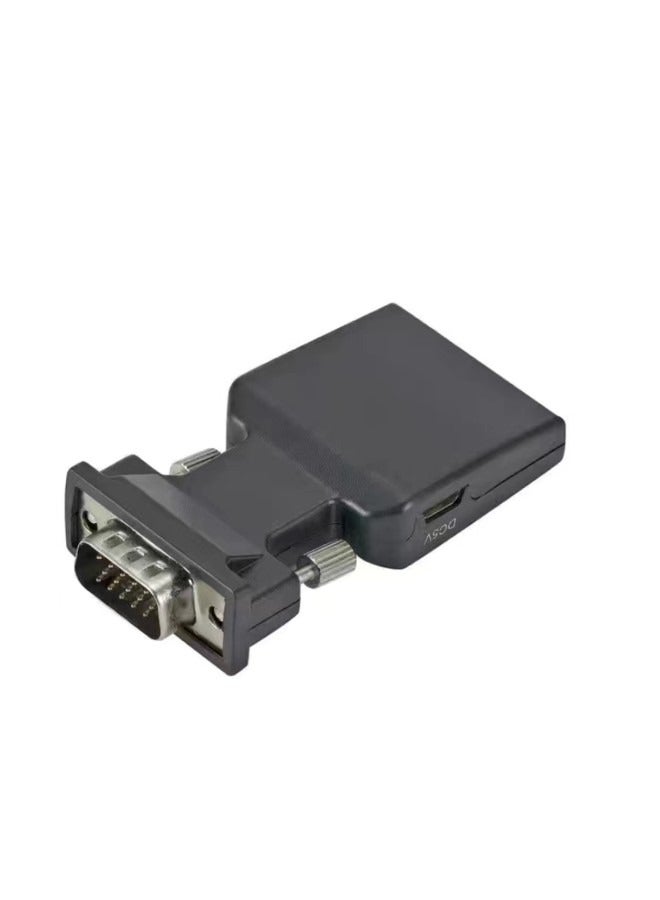 1080P Audio and Video Synchronization VGA Male To HDMI Female Video Adapter With Audio Cable Jack Black - Image 3