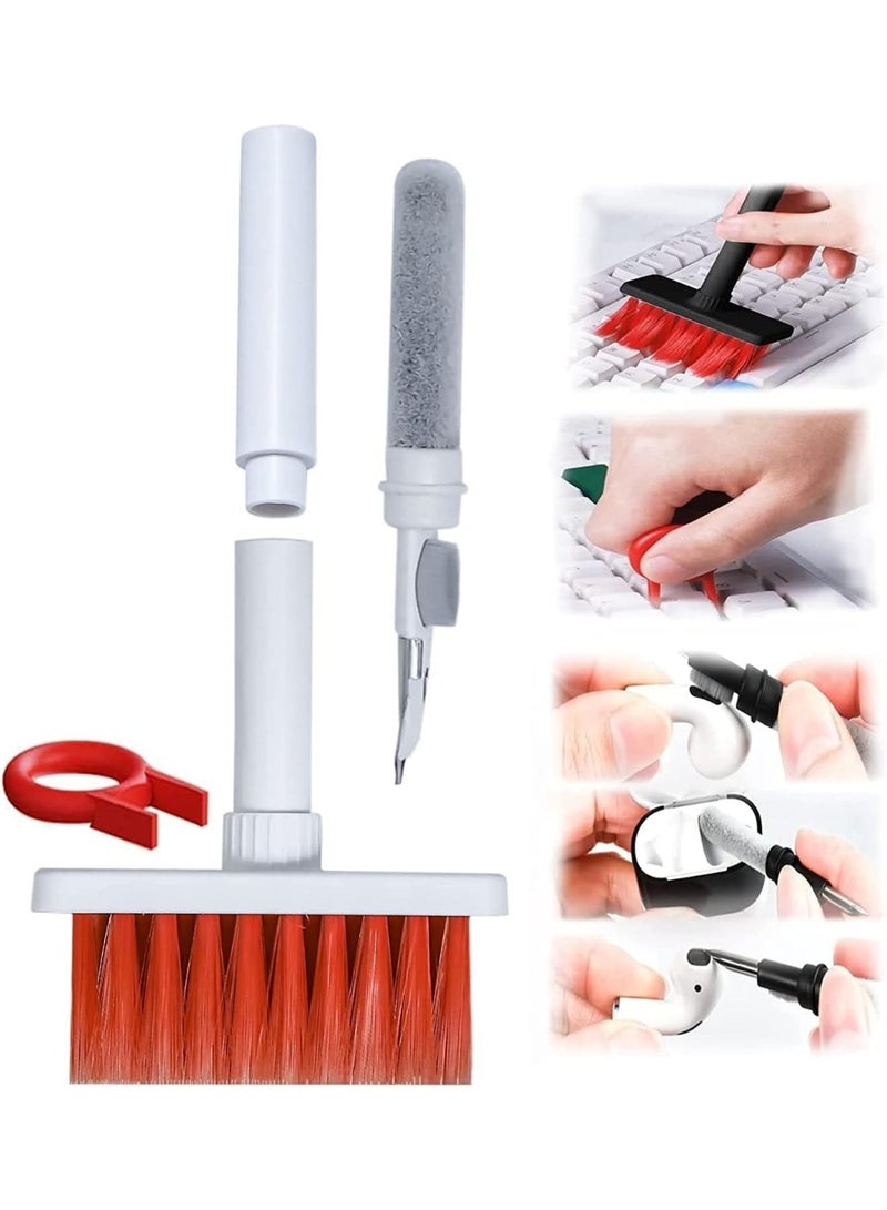 5-in-1 Soft Multi-Purpose Cleaning Brush Set – High-Density Brushes with Keycap Puller and Corner Duster for Keyboard, Earphones, Laptops, AirPods, Camera Lenses, and Small Electronics – Handy Home & Travel Gadget - Image 1
