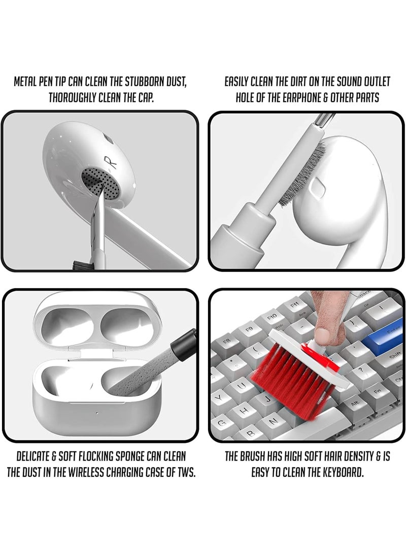 5-in-1 Soft Multi-Purpose Cleaning Brush Set – High-Density Brushes with Keycap Puller and Corner Duster for Keyboard, Earphones, Laptops, AirPods, Camera Lenses, and Small Electronics – Handy Home & Travel Gadget - Image 4
