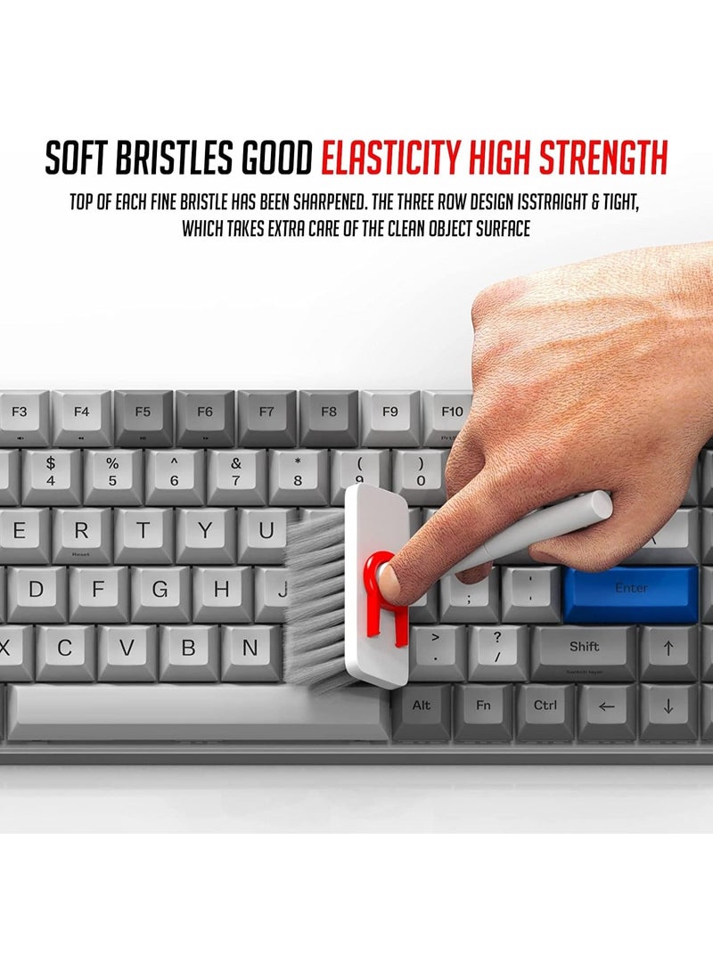 5-in-1 Soft Multi-Purpose Cleaning Brush Set – High-Density Brushes with Keycap Puller and Corner Duster for Keyboard, Earphones, Laptops, AirPods, Camera Lenses, and Small Electronics – Handy Home & Travel Gadget - Image 5