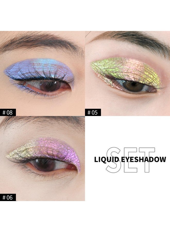 CHARMACY Liquid Duochrome Eyeshadow, Multi-Dimensional Eye Looks, Long Lasting Glitter Eye Shadow Sets Metallic Pigments, Quick Drying, Sparkling Shiny Eye Makeup for Beginners, 1.6g (#303) - Image 2