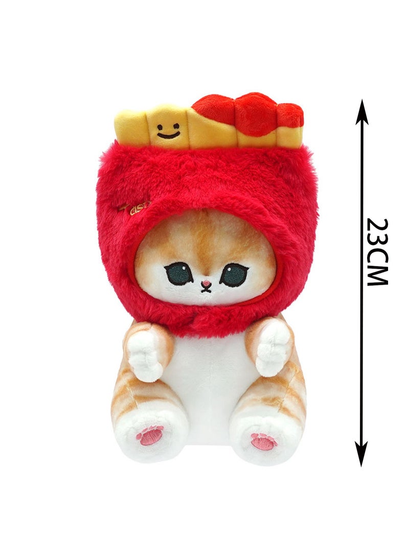 23cm Cat Fusandy French Fries Doll Plush Toy, Mofusand Plush Doll Stuffed Animal Doll, Soft Pillow Gift For Boys And Girls - Image 2