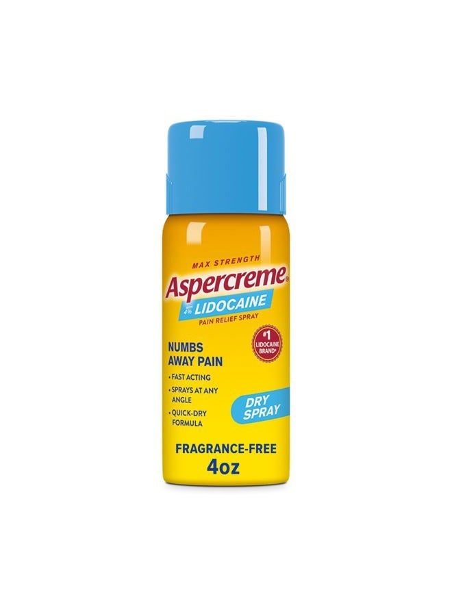 Aspercreme بخاخ تخفيف الألم من ليدوكائين بقوة قصوى خالي من الروائح، 4 أونصات - Image 2