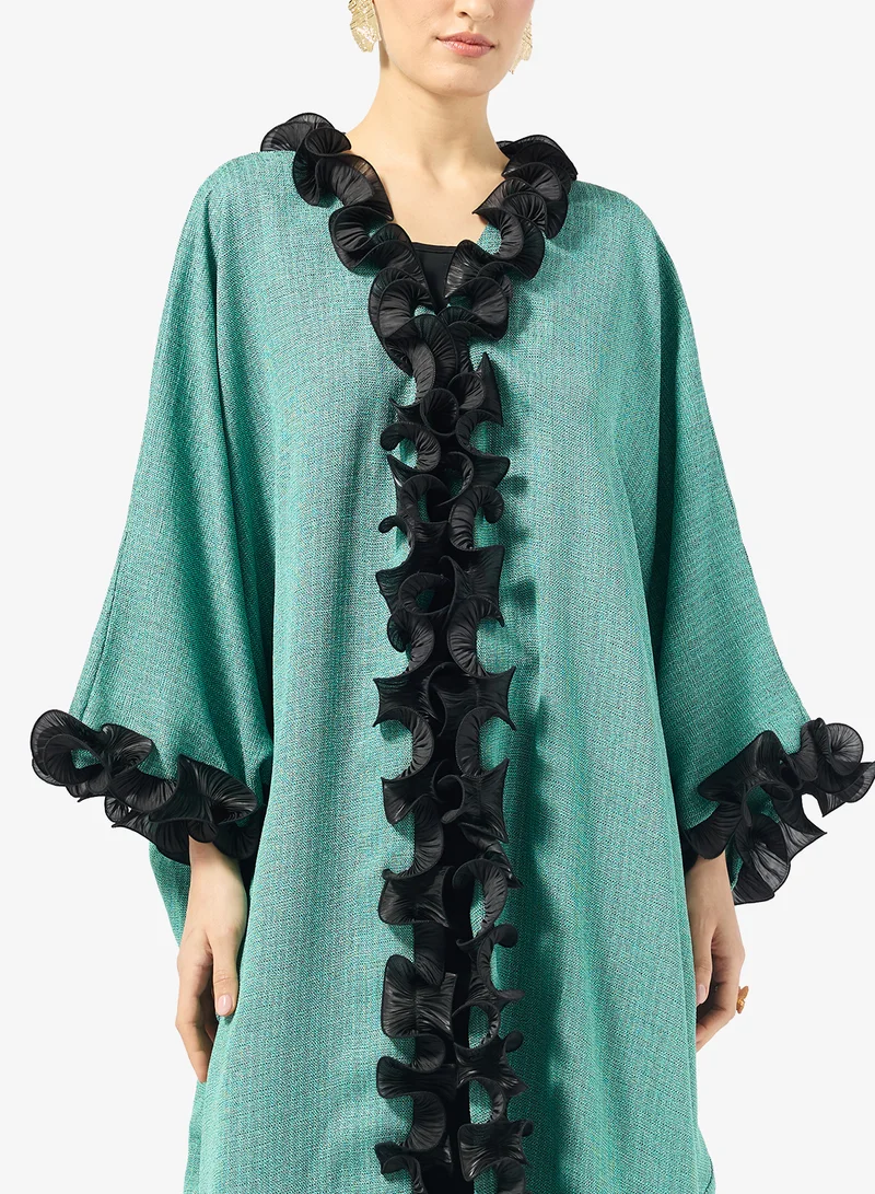 Golden Apple  Ruffle Design Abaya for Women | Best Price UAE