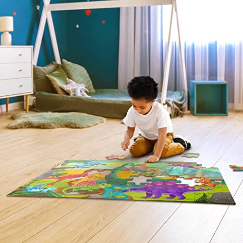 B. Toys B toys Gigantic Jigsaw Dinosaurs Puzzle 48 Unique Prehistoric Theme Pieces in a Large 2 x 3 Feet Format FloorBased Educational Game for Creative Young Minds Ages 3 - Image 5