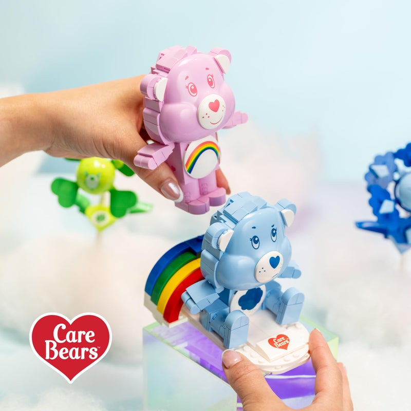 Brickcraft Care Bears Building Bricks Set, 336 Pieces, Cheer Bear and Grumpy Bear with Rainbow Base, Cute Collectible Gift for Kids and Fans, Holiday Xmas Christmas Decoration Display Toy - Image 5