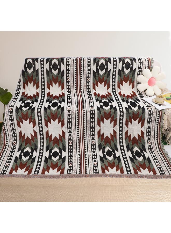 Bluejw Picnic Blanket Ethnic Style Camping Multi-functional Thread Blanket Customizable Sofa Blanket Sofa Towel Cover Blanket Camping Mat Picnic Mat - Image 1