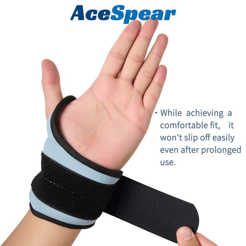 AceSpear Wrist Weights with Thumb Loops Lock for Men Women 1lb*2 2lbs*2 3lbs*2 Ankle Weights Weighted Gloves for Running Strength Training Walking Exercises (Ocean, 1 lb x 2) - Image 5
