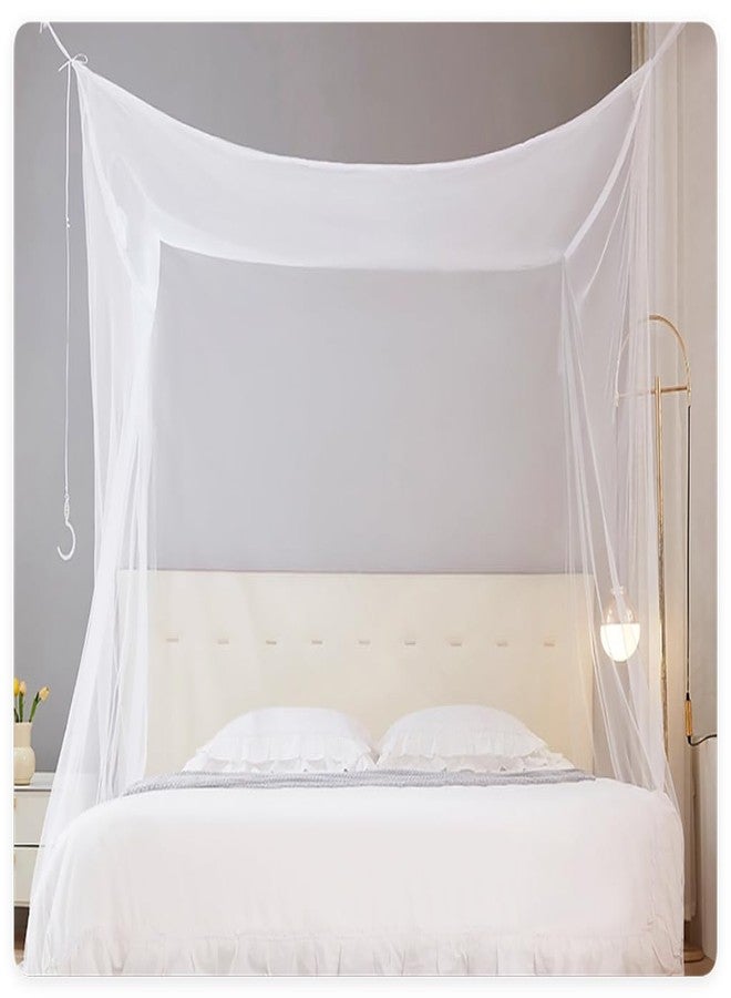 Mengersi Mosquito Net for Bed Canopy,One Side Opening Canopy Netting Bed Drapes for Camping Home Outdoor Travel Dormitory,Queen - Image 4