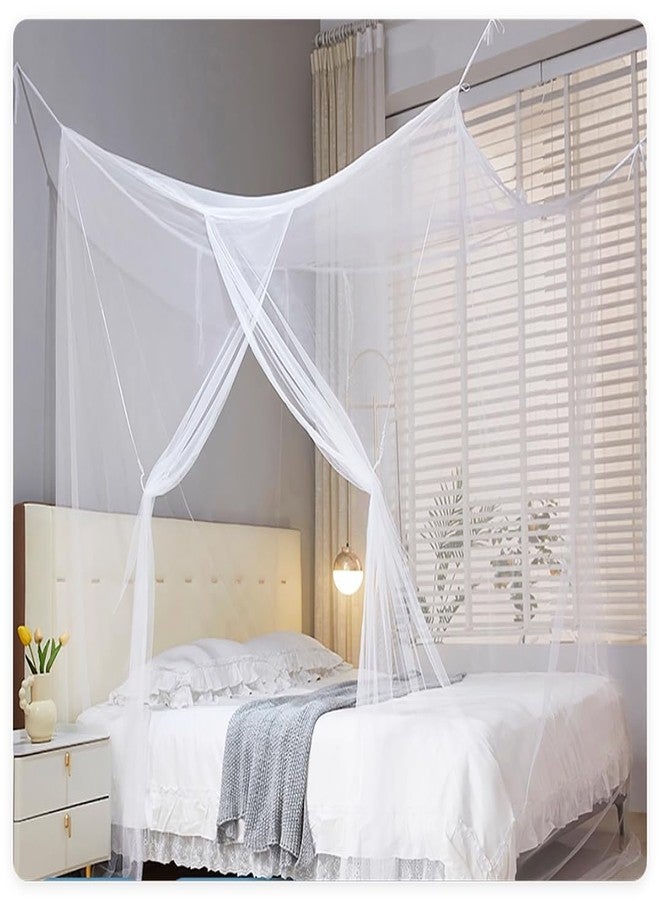 Mengersi Mosquito Net for Bed Canopy,One Side Opening Canopy Netting Bed Drapes for Camping Home Outdoor Travel Dormitory,Queen - Image 2