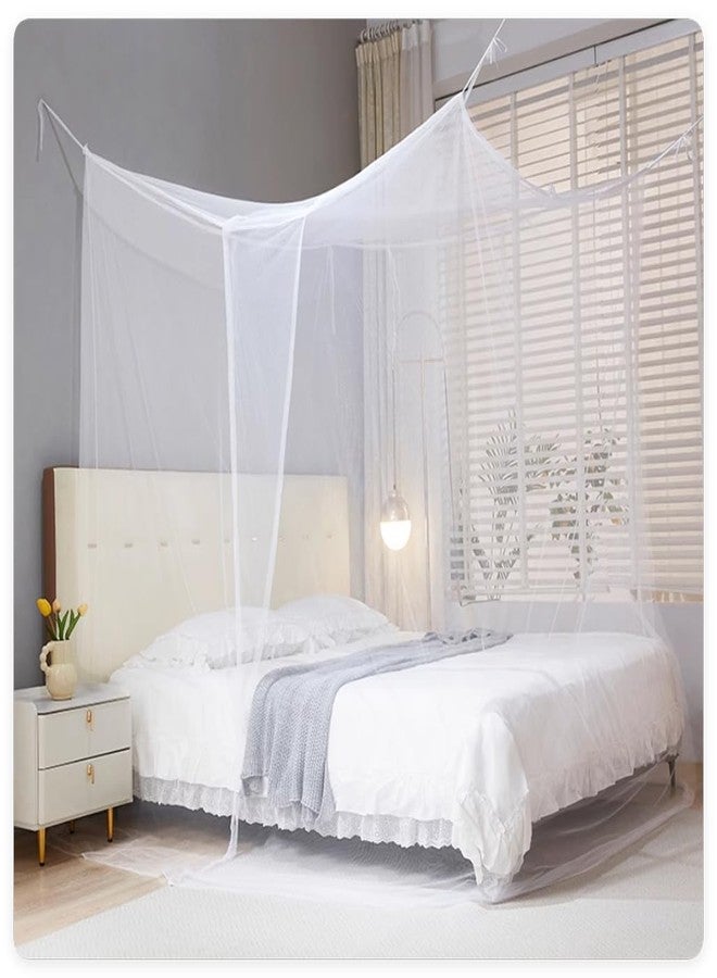 Mengersi Mosquito Net for Bed Canopy,One Side Opening Canopy Netting Bed Drapes for Camping Home Outdoor Travel Dormitory,Queen - Image 3