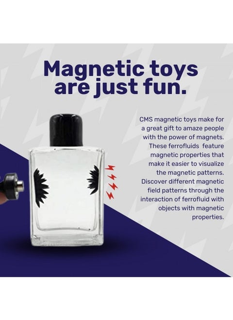 Cms Magnetics - (2Oz Kit) Ferrofluid Science Experiment Kit For Education In Magnetism - Includes: 2 Fluid Ounce (59Ml) Bottle Of Ferrofluid, Gloves, Pipette, Petri Dishes