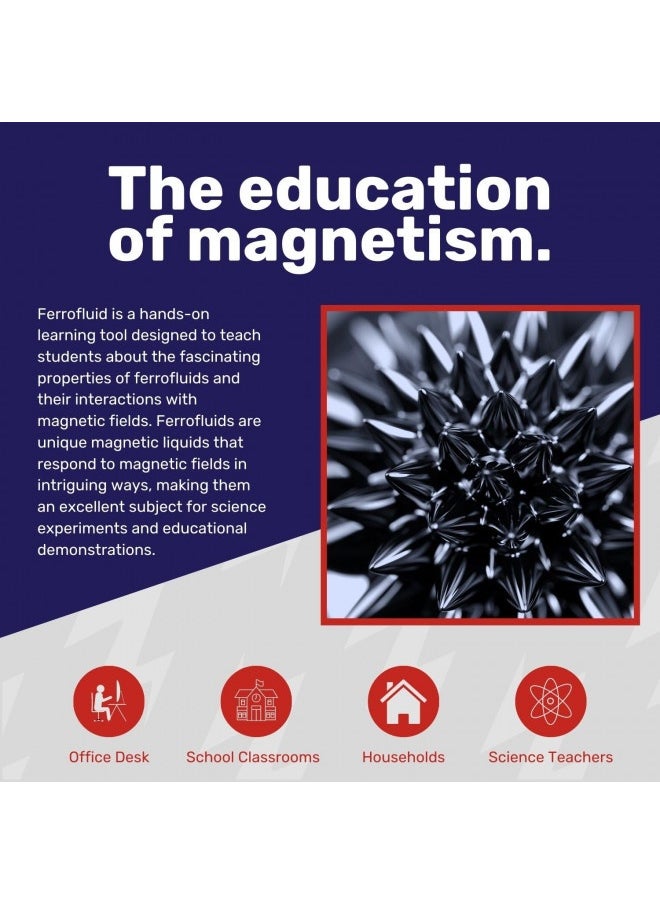 Cms Magnetics - (2Oz Kit) Ferrofluid Science Experiment Kit For Education In Magnetism - Includes: 2 Fluid Ounce (59Ml) Bottle Of Ferrofluid, Gloves, Pipette, Petri Dishes