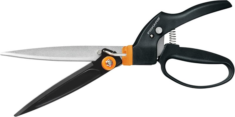 Fiskars Garden Swivel Grass Shears, Rotating Blades for Precise Lawn Edging, Spring-Action Handle, 5", Black/Orange - Image 4