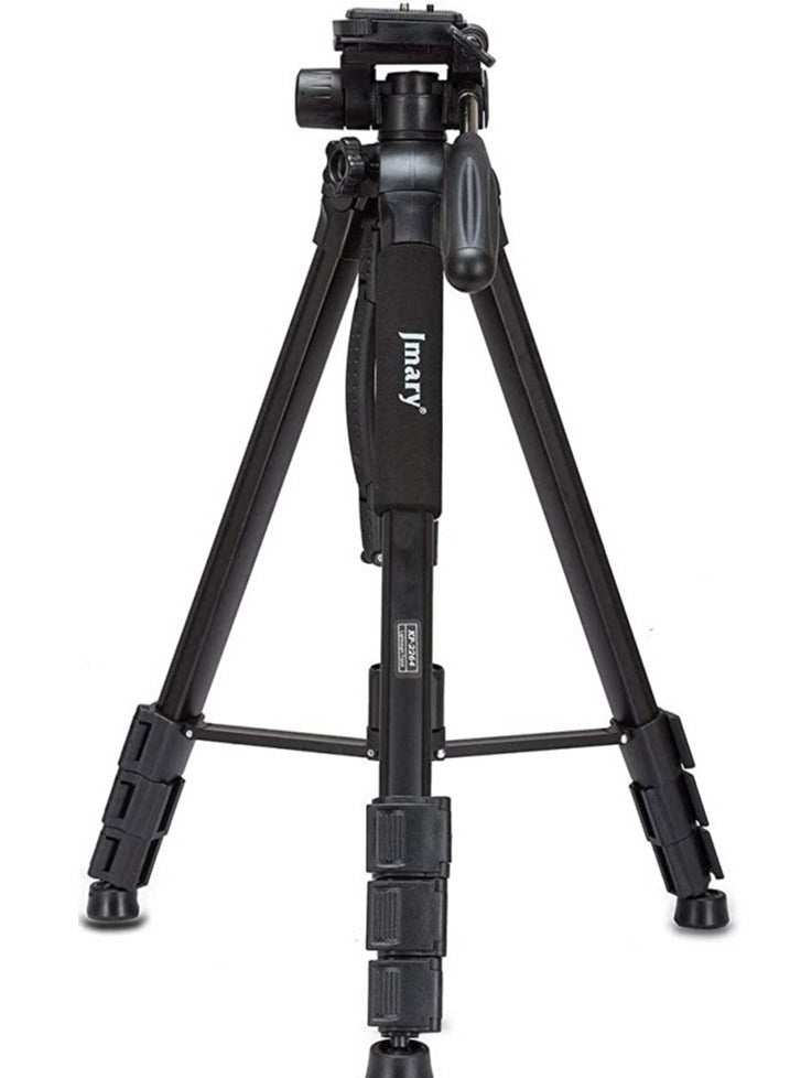 Jmary Jmary KP-2254 Professional Aluminum Tripod Monopod for All DSLR Cameras (Black) - Image 2