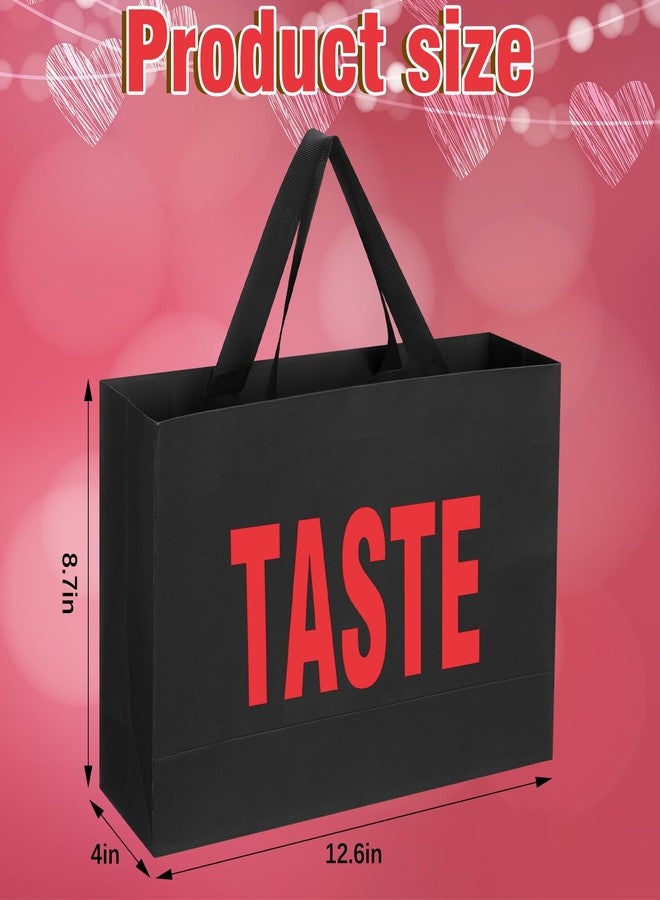Kolldenn 5 Senses Gift Bags for Him Her Five Senses Gift Bags with Ribbon Handle Gifts Decoration for Birthday Wedding Anniversary Graduation Party (Black, Red,12.6 x 8.7 x 4 Inch) - Image 2