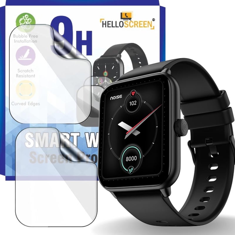 HELLOSCREEN 9H Screen Protector Flexible TPU Screenguard For NOISE COLORFIT HRX SPRINT [1.91 inch] Smartwatch (2 Pack) - Unbreakable Hydrogel TPU Film [ Not A Tempered Glass] - Image 1