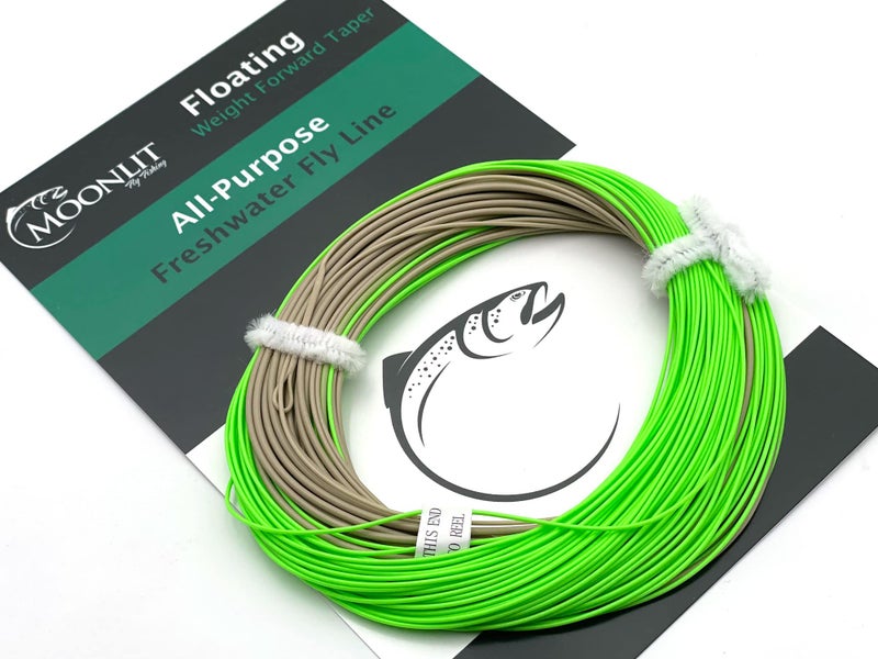 Moonlit Fly Fishing WF AllPurpose Floating Fly Line 5wt line Pale OliveBright Green - Image 2