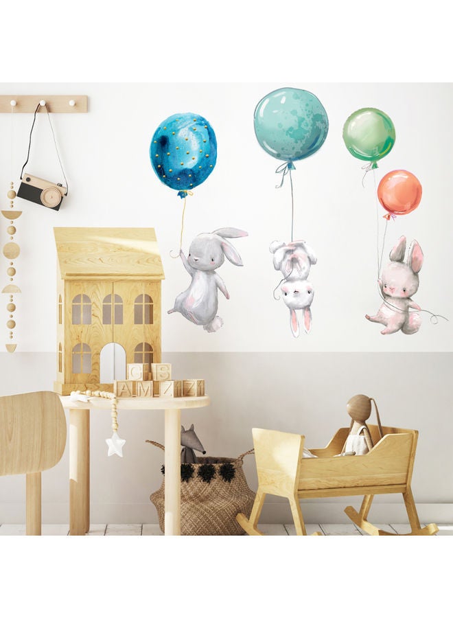 NIBEMINENT Bunny Removable Damage Free Cartoon Rabbit Wall Stickers Multicolour - Image 4