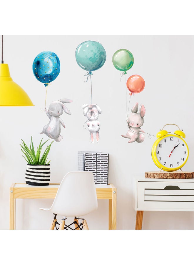 NIBEMINENT Bunny Removable Damage Free Cartoon Rabbit Wall Stickers Multicolour - Image 3