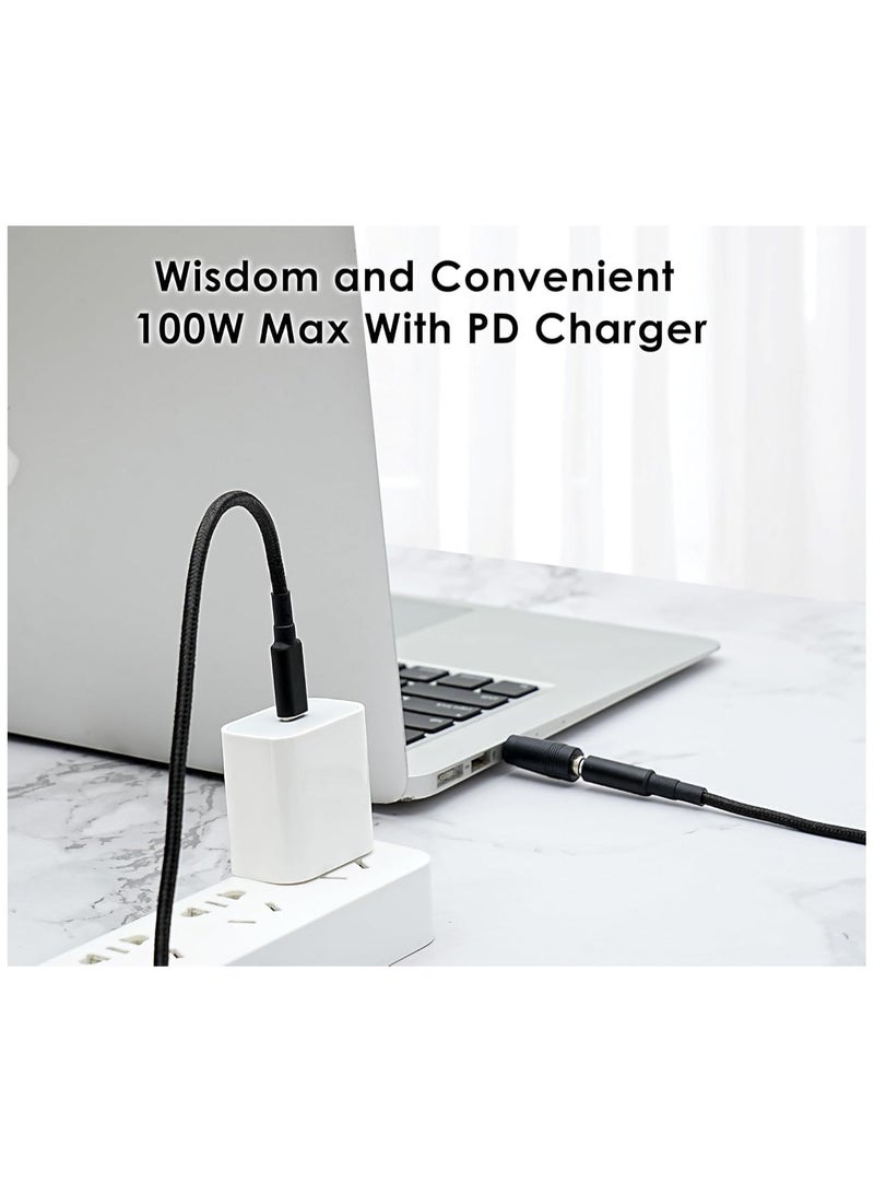 GNAFOTU USB C to DC Adapters 10PCS Power Plug Kit, 100W PD Power Cable & 5.5x2.1mm Round Barrel Jack for Laptop Charging, Compatible with Sony, Toshiba, Samsung, Acer, Asus, Lenovo, Dell, HP - Image 2