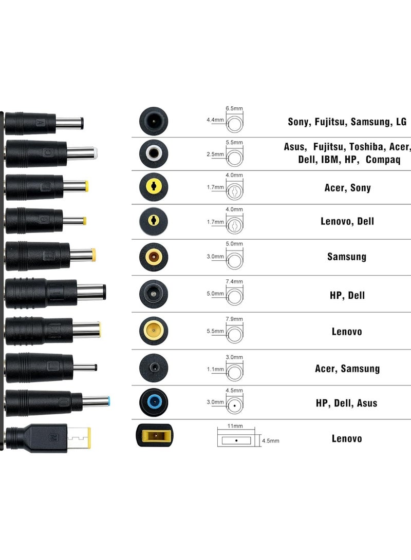 GNAFOTU USB C to DC Adapters 10PCS Power Plug Kit, 100W PD Power Cable & 5.5x2.1mm Round Barrel Jack for Laptop Charging, Compatible with Sony, Toshiba, Samsung, Acer, Asus, Lenovo, Dell, HP - Image 4