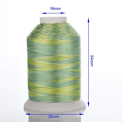 Simthreads 12 Variegated Colors Polyester Embroidery Machine Thread for Most Home Sewing Embroidery Machines 1100 Yards Each - Image 2