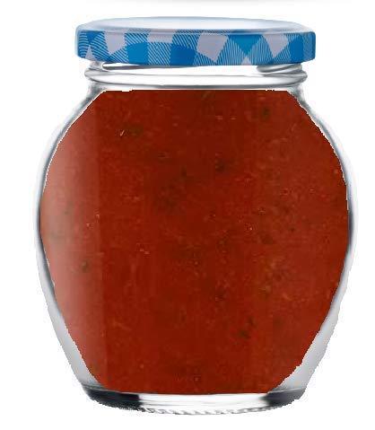 STAR WORK Matka Glass Jar for Storage of Spices and Dry Fruit, Air Tight Blue Checks Metal Lid Set of 3 (Blue Checks - 400 ml Transparent Food Containers Set for Home - Image 4