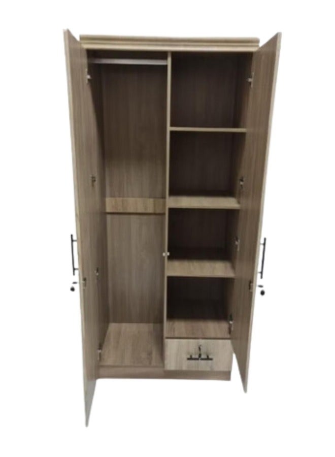 ALWASIT HOME 2 Door Wooden Wardrobe Cabinet Cupboard Engineered Wood Perfect Modern Stylish Heavy Duty - Image 2