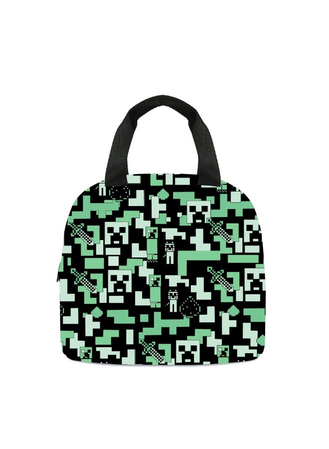 MINECRAFT Children's primary and middle school students thermal insulation aluminum film lunch bag lunch box picnic lunch box bag - Image 1