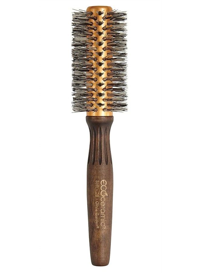 Olivia Garden EcoCeramic Soft Bristle Round Thermal Hair Brush EC-26S (2 1/8") - Image 1