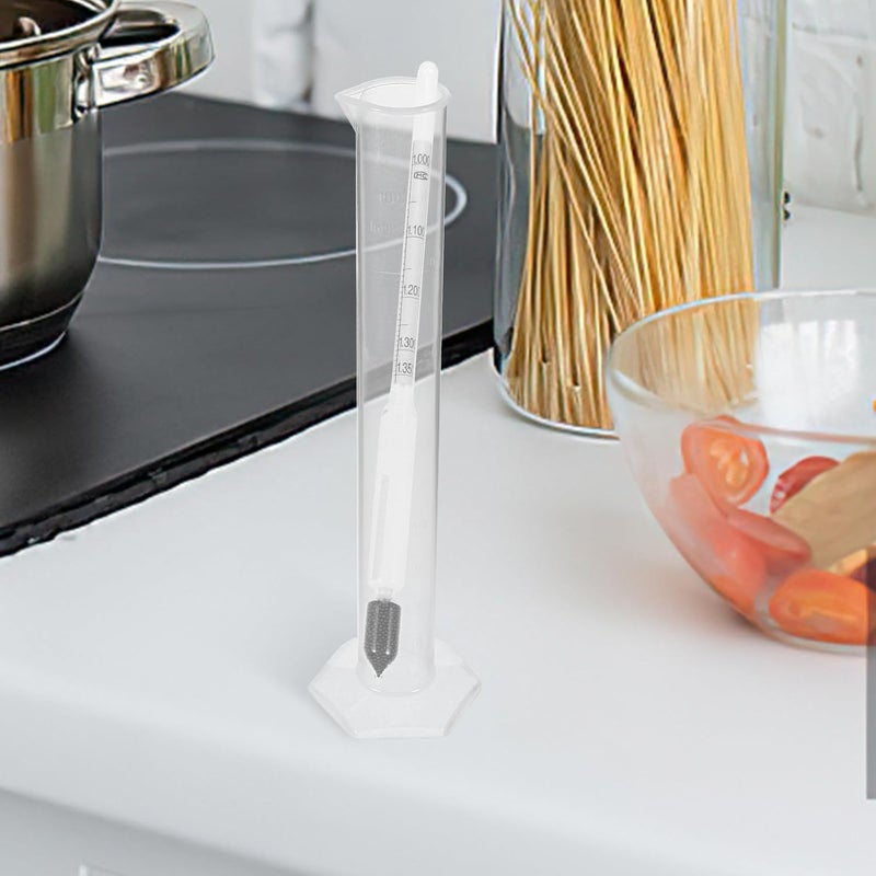 Hydrometer for Dough Concentration Measurement with 0-35 Scale, Plastic Graduated Cylinder Set for Kitchen and Wine Making, Specific Gravity Tester for Rice Paste and Batter - Image 4