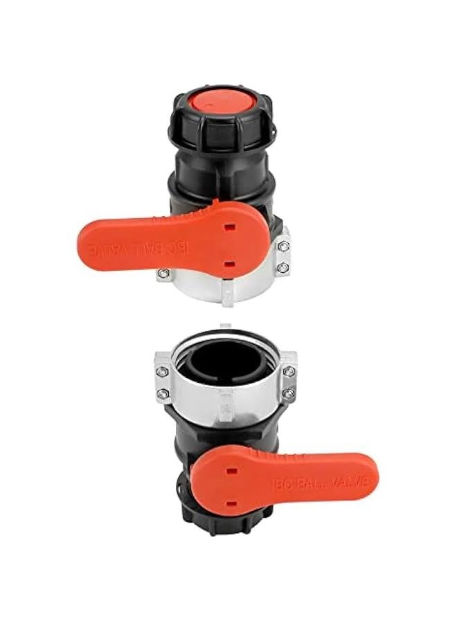 Arabest IBC Tote Valve, 2.95 Heavy Duty IBC Tote Tank Drain Adapter, S75x6 (75 mm) NPT DN50 Coarse Thread Ball Valves Connector for IBC Tote Water Liquid Container  - Image 2